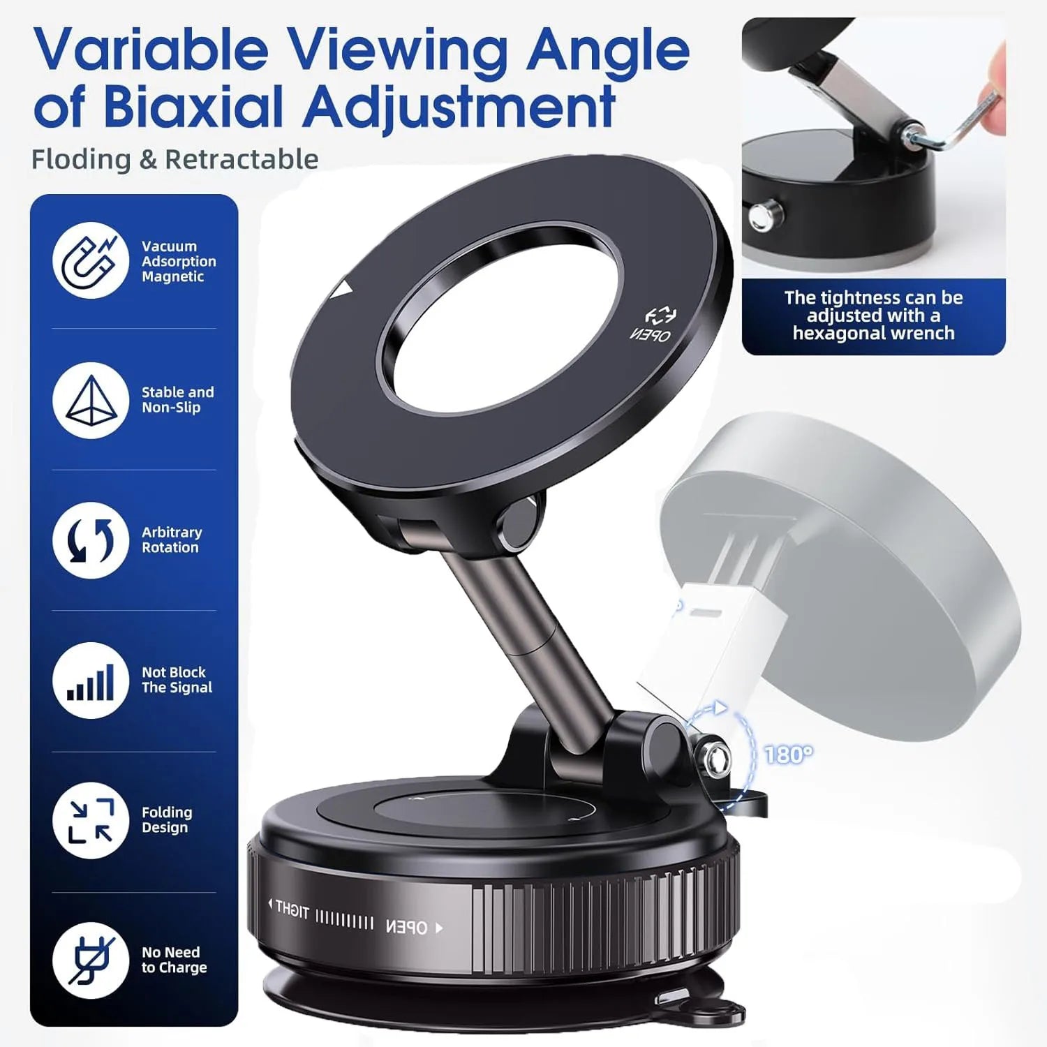 Pro-Grade MagSafe Vacuum Car Mount